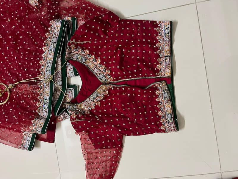 Red Net Saree 1