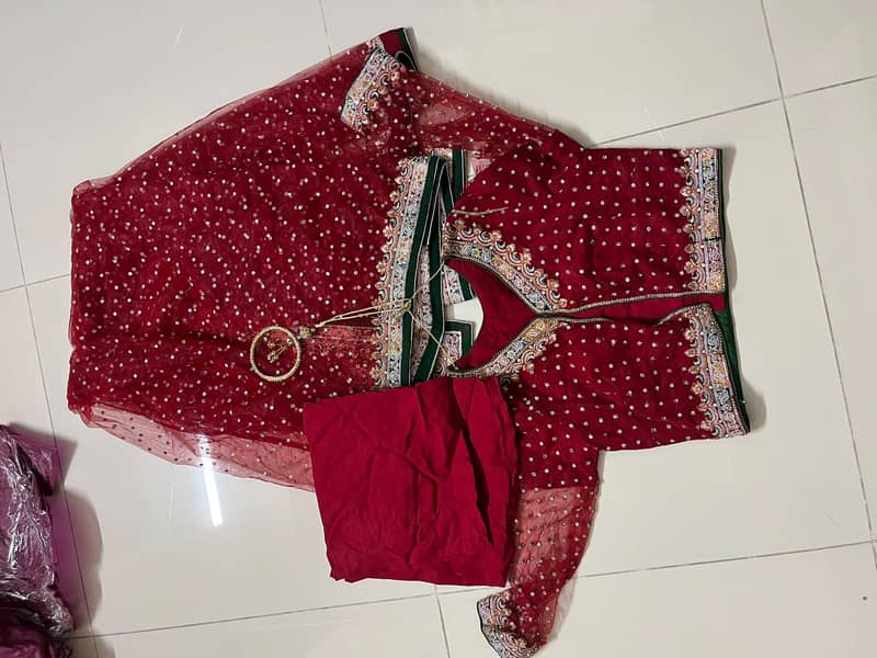 Red Net Saree 4