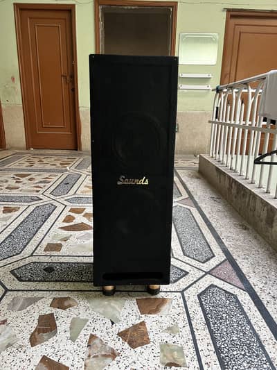 Bluetooth rechargeable party speaker with wireless uhf mic