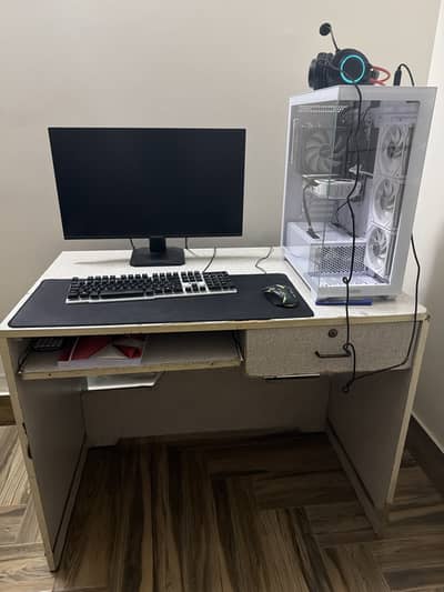 Study table with drawer and slider