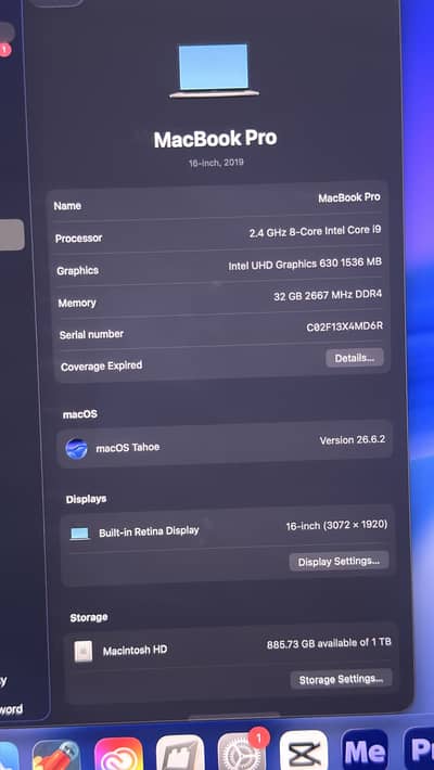 MacBook Pro 2019 16" – i9 | 32GB RAM | 1TB SSD | 8GB AMD GPU