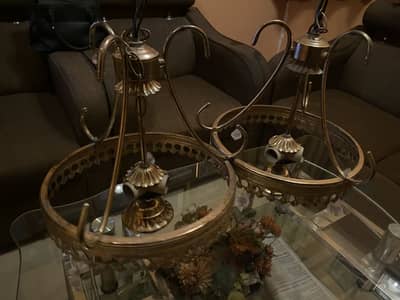 2-Piece Decorative Hanging Ceiling  Fanoos / Chandeliers