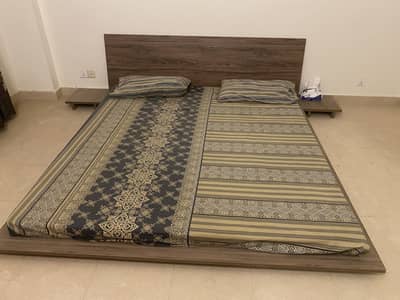 •	Brand New King Size Bed with side tables And Mattress
