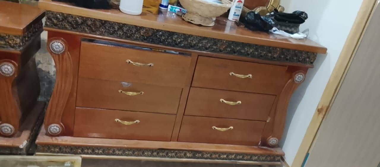 Bed + Dressing Table + Side Tables — Good Condition 3