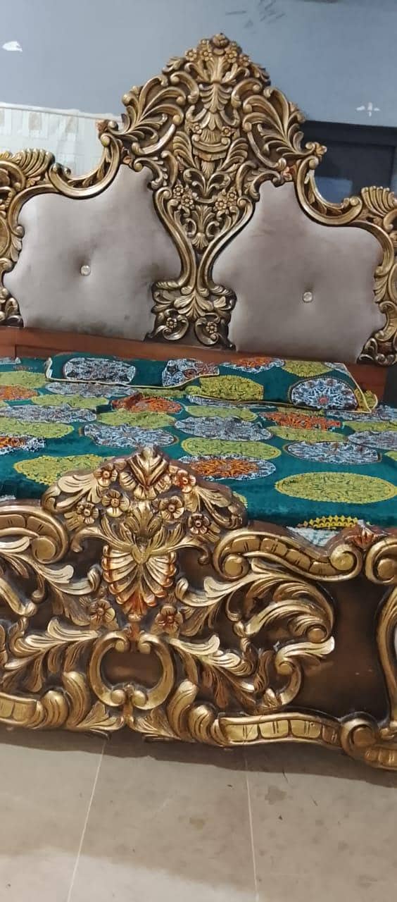 Bed + Dressing Table + Side Tables — Good Condition 4