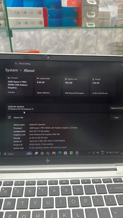 Hp Elitebook  Ryzen 5 Pro (equivalent to i5-11th)
