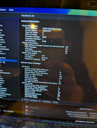 MacBook Air M1 8/256 Gold screen lines but working