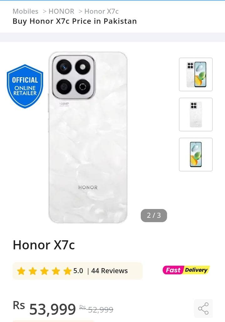 honor x7c 0