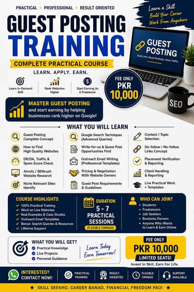 Off-Page SEO & Link Building Training | Practical guest posting Course