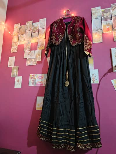 Black maxie with Velvet Magenta Koti