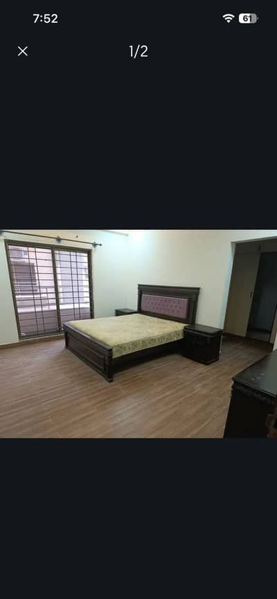 Double bed with mattress and side tables , dressing table