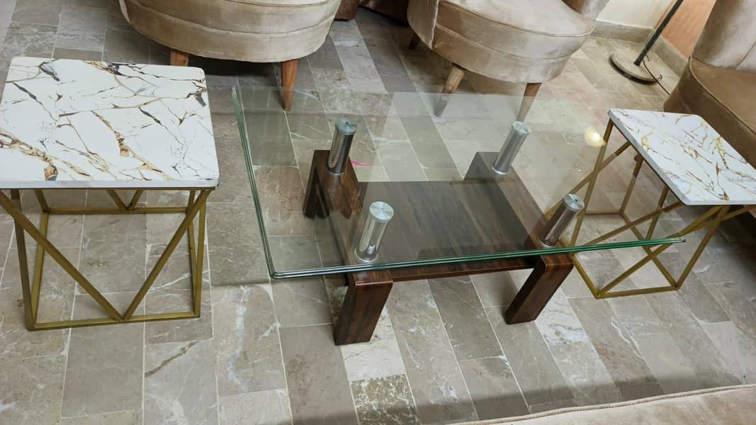 New sofa set and table set 3