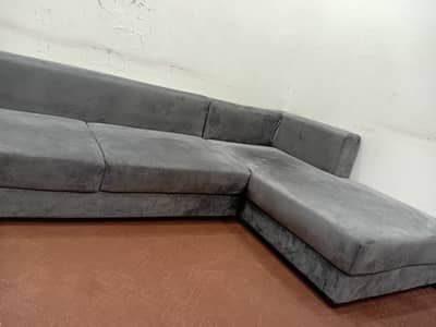 New sofa with cushions not used  asthetic L shaped in rich grey