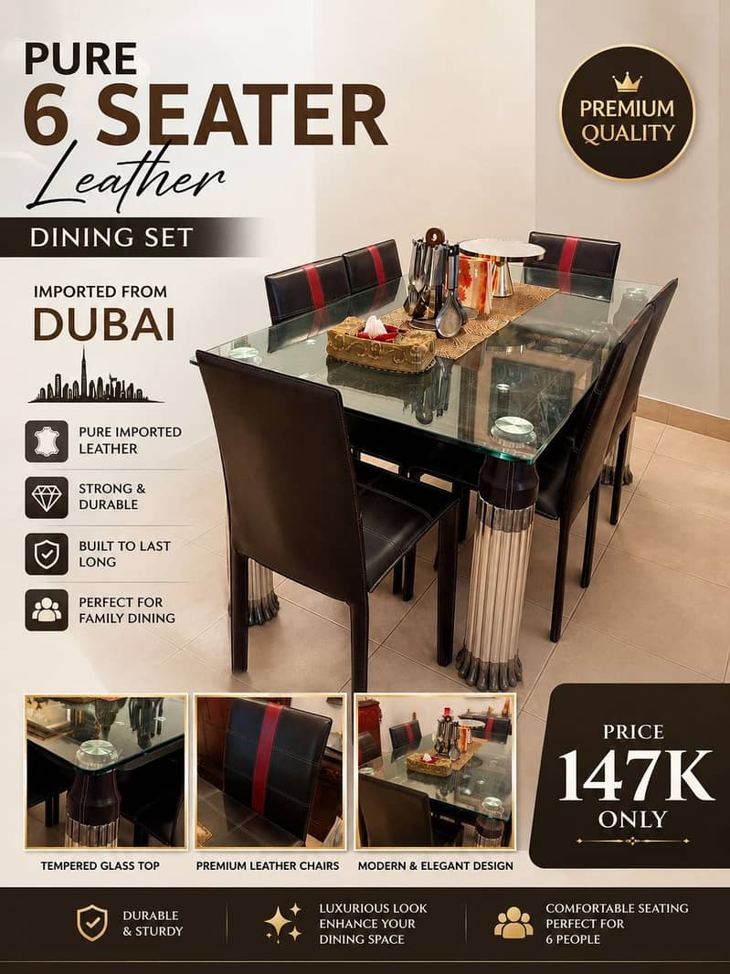 Dining table set (from Dubai ) almost new 0