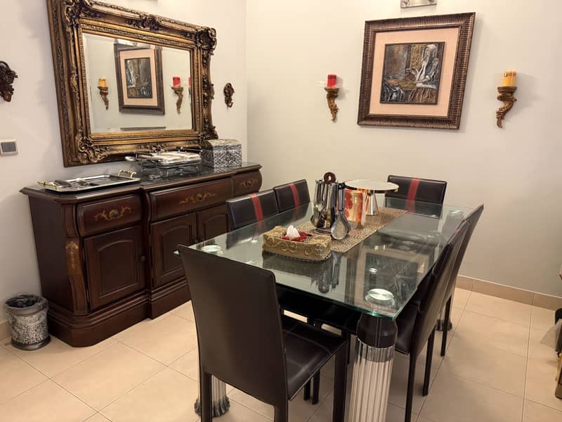 Dining table set (from Dubai ) almost new 2