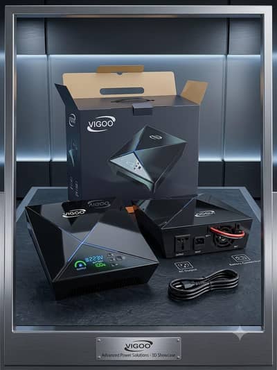 VIGOO 800W Smart UPS Inverter - 12V Single Battery WAPDA Backup