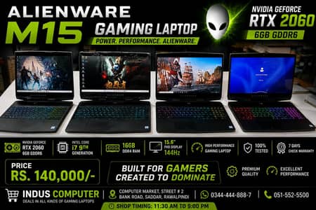 Dell Alienware M15 Gaming laptop| rtx 2060 6gb| 144Hz Display for sell