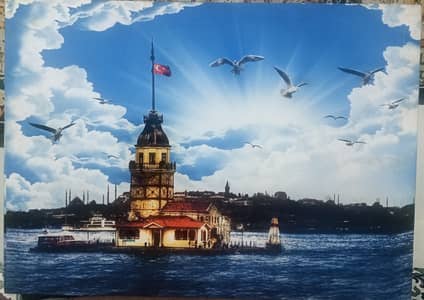 Maiden’s Tower (Istanbul) Canvas Wall Art – Landscape Print Frame.