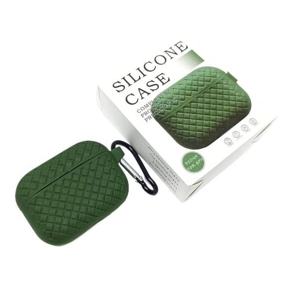 Premium Quilted Black Silicone Case for AirPods Pro / Pro 2nd Gen - Full Protective Cover, Precision Fit, Durable & Stylish