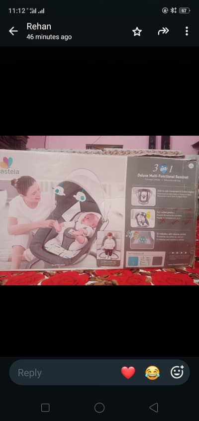 mastela 3 in one  swing alectry beby jhula