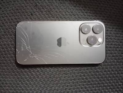 Apple iPhone 14 Pro broken back and black dot on screen
