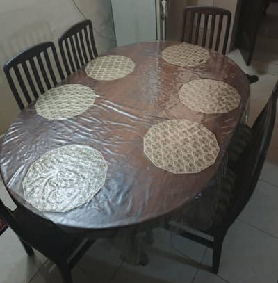Dining Table set with 6 chairs | Wooden Dining Table