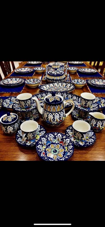 Blue pottery