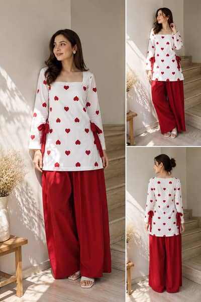 Premium Linen 2 Piece Suit - Heart Work`