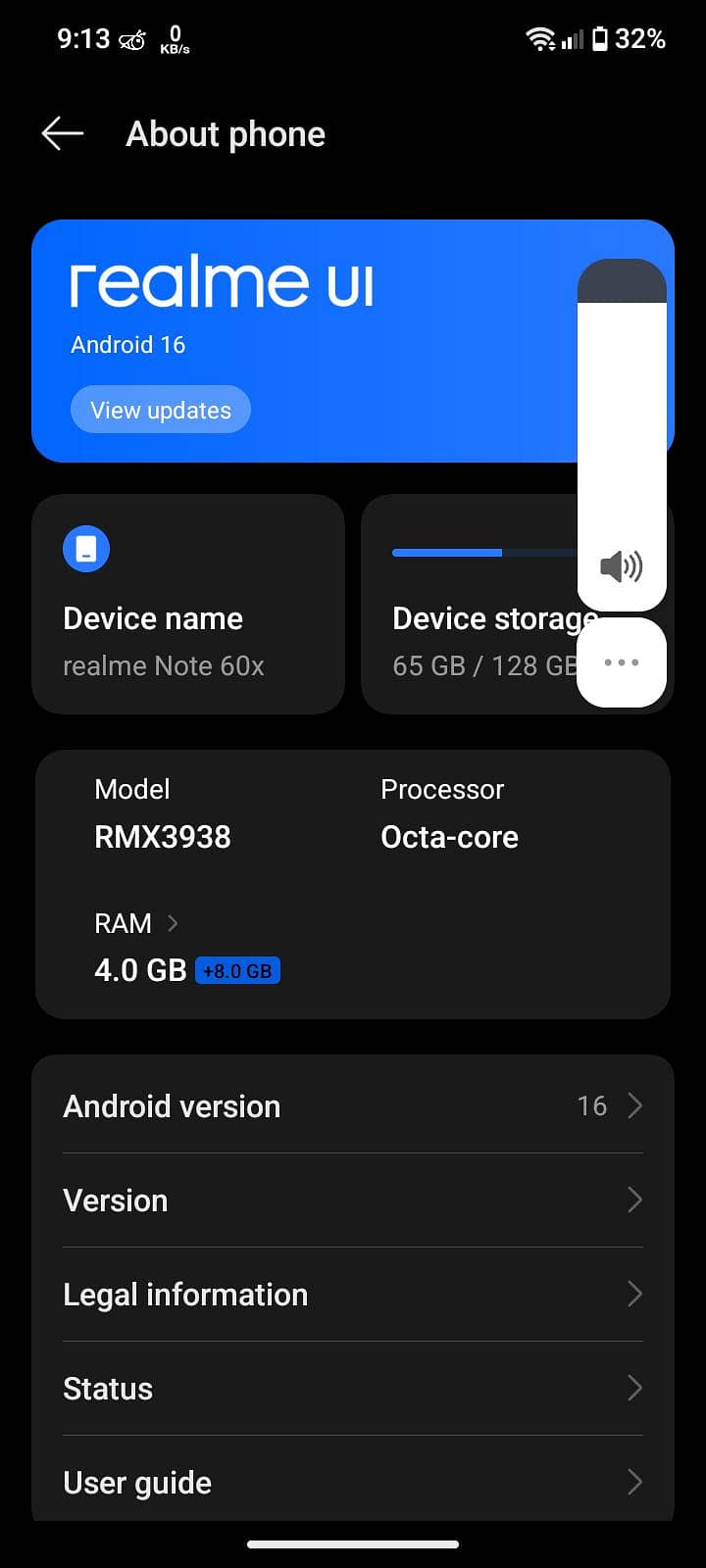 Realme Note 60x 0