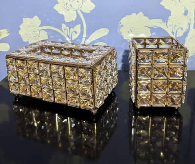 tissue box  &  brush holder