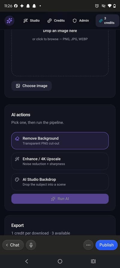 AI Image Enhancer & Background Remover App