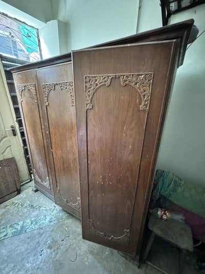 3 door wooden almari wardrobes