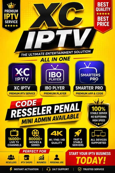 XC IPTV IBO PLYER SMARTER PRO CODE WHTSAPP 0345-1124391