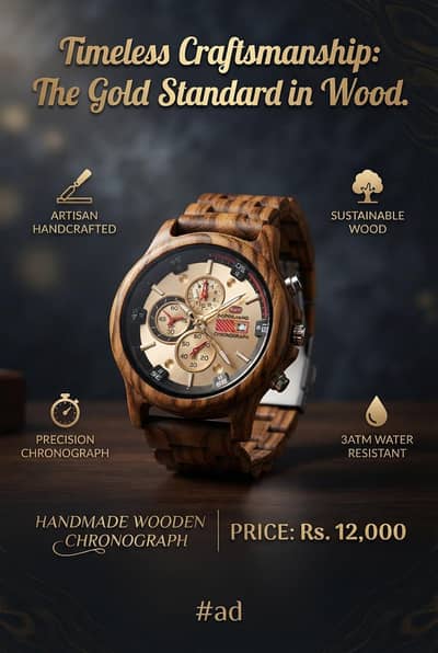 KUNHUANG wooden chronograph