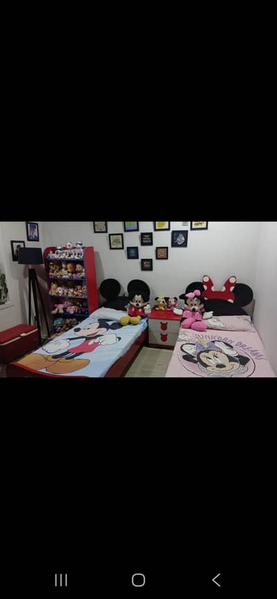 Mickey and Mini mouse themed beds