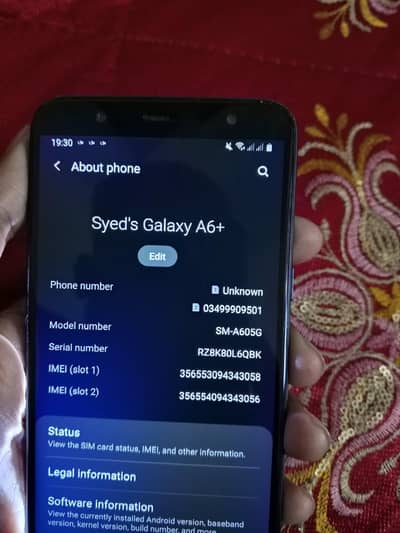 Samsung Mobile A6 Plus