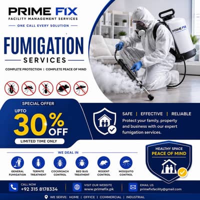 Prime Fix Fumigation & Pest Control Services in Karachi 
