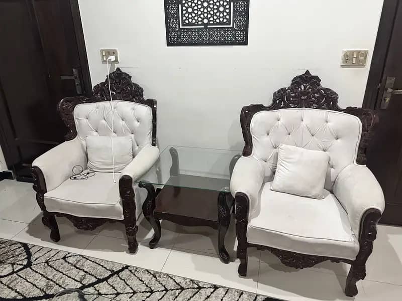 Solid wood chinioti sofa 2