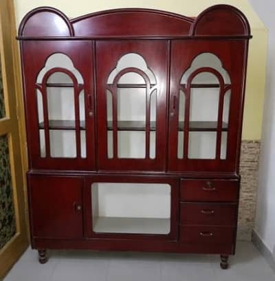 Wooden Crockery Cabinet / Showcase – Good Condition