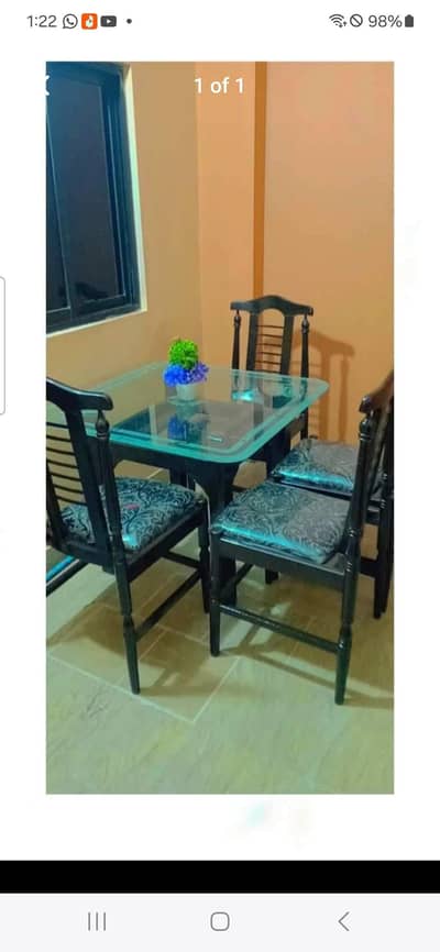 4 chairs dining table for sale