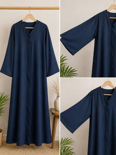 blue abaya