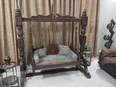 Premium Wooden Jhoola  Elegant Carved Design Brand New