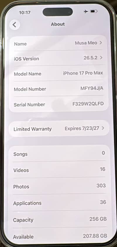iPhone 17 pro max