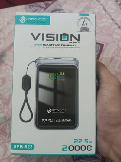 SOVO Vision 22.5w  super fast 20000mah powerbank with Digital Display