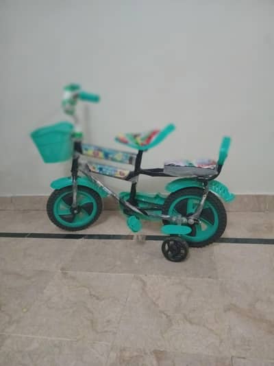 Kids Bicycle For Sale (Almost New) Basket,Training Wheels and Double