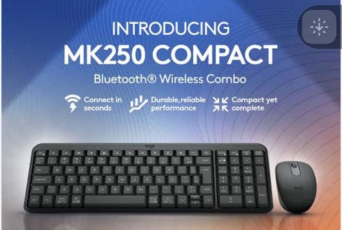 Logitech Mk 250 wireless Combo (Bluetooth) Box Pack 0
