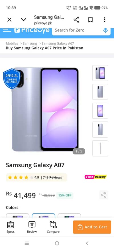 Samsung Mobile A07 5G