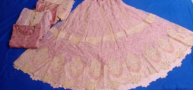 Heavy Mixed Embroidered Walima Lehenga
