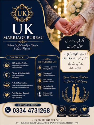 UK Marriage Bureau – Verified Rishtay in Pakistan & Abroad