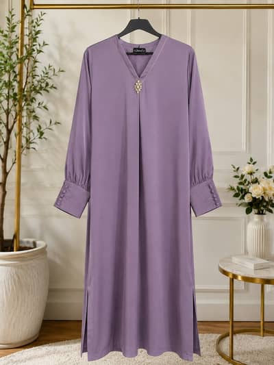 2 piece ready to wear soft silk, lavender color available for sale